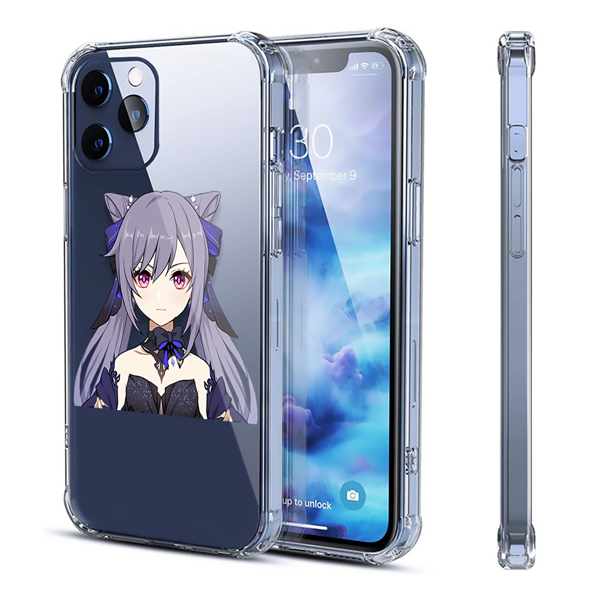 げんし神 刻晴 こくせい genshin Kokusei 【iPhone 12シリーズ対応】透明スマホケース（クリアソフトケース）